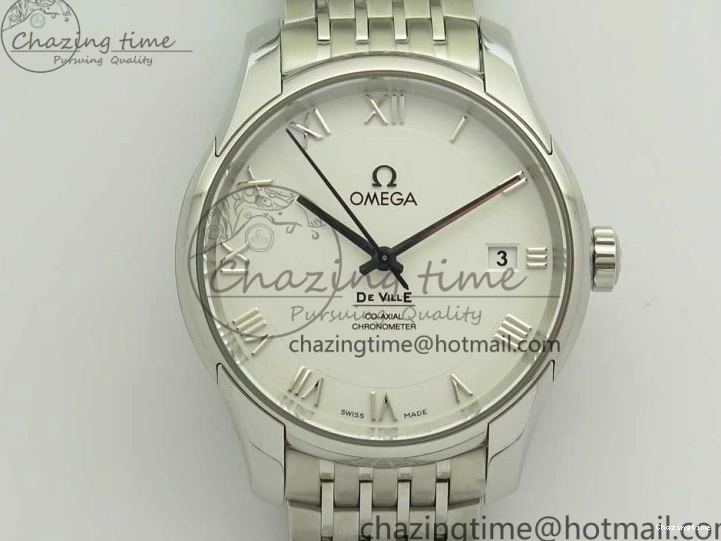 0510 De Ville Hour Vision 41mm SS VSF 1:1 Best Edition White Dial on SS Bracelet A8500 Super Clone Casual 7946